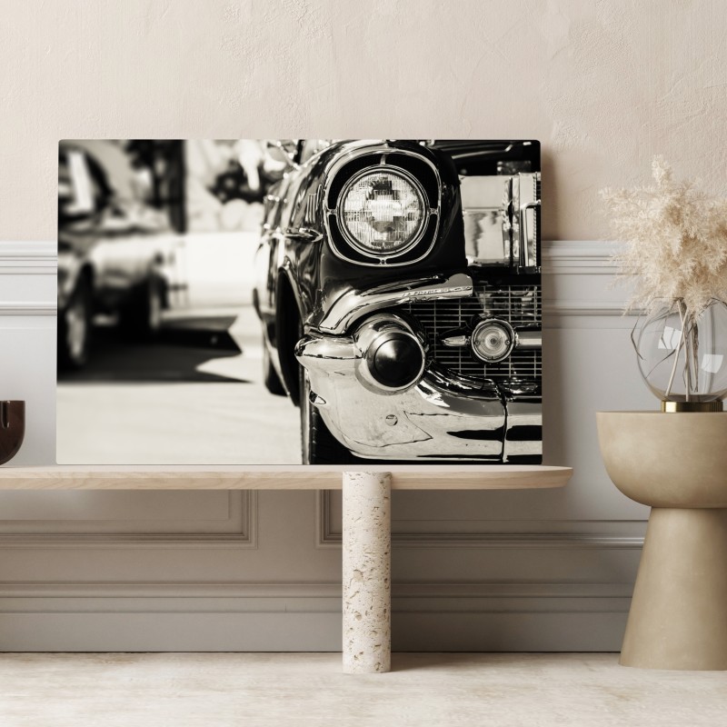 Leinwandbild vintage chrom klassisches auto nahaufnahme – Wallnifity® Leinwandbild vintage chrom klassisches auto nahaufnahme – Wallnifity®