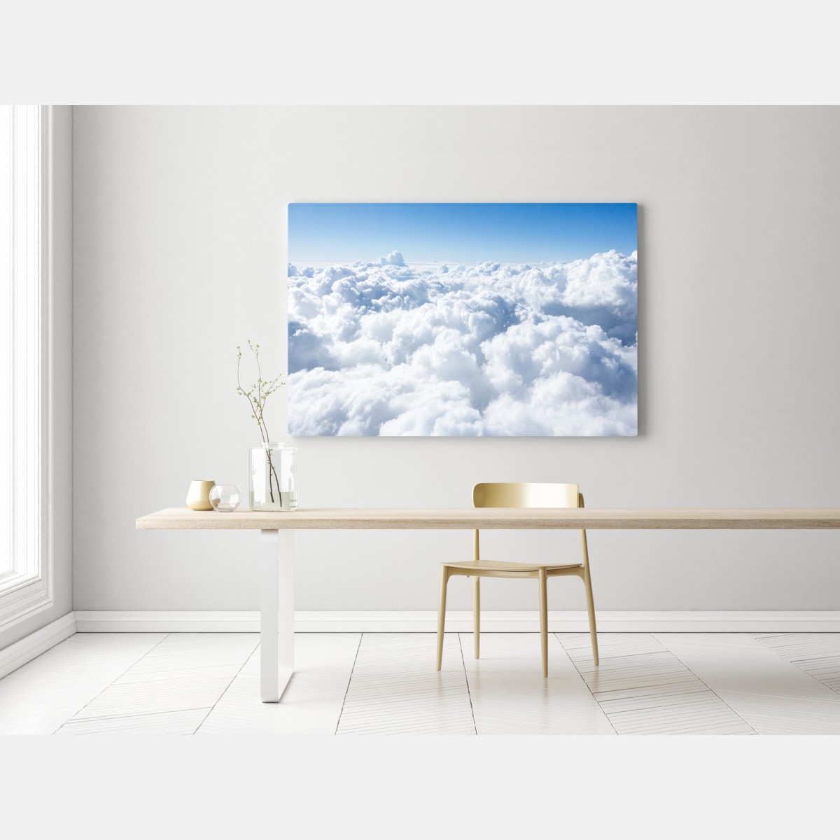 Leinwandbild ruhige wolkenlandschaft aus der luft – Wallnifity® Leinwandbild ruhige wolkenlandschaft aus der luft – Wallnifity®