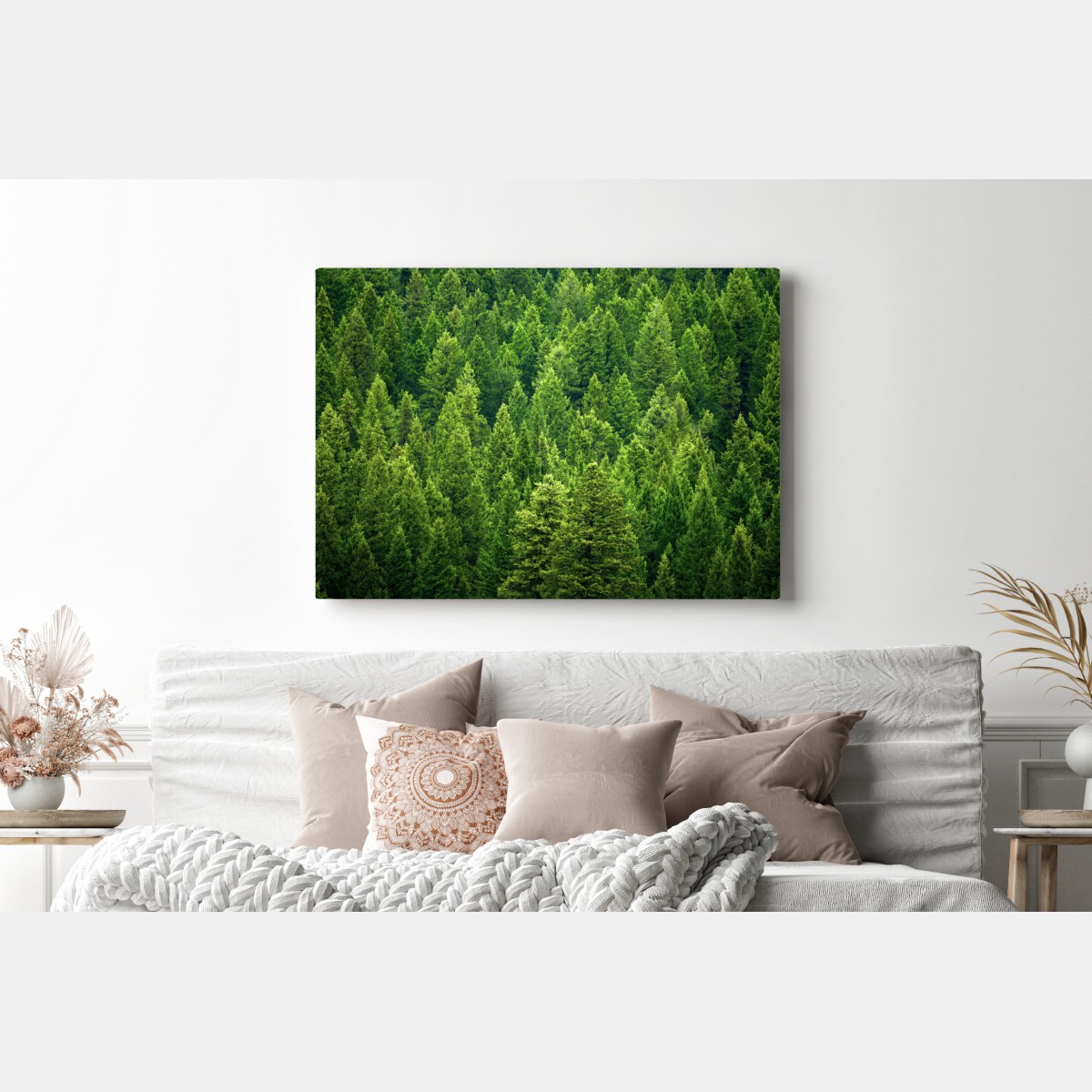 Leinwandbild üppige kronen eines kieferwaldes – Wallnifity® Leinwandbild üppige kronen eines kieferwaldes – Wallnifity®