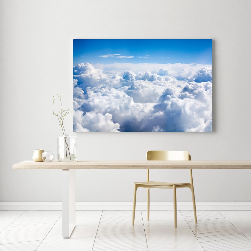 Leinwandbild ruhige wolkenlandschaft am blauen himmel – Wallnifity®