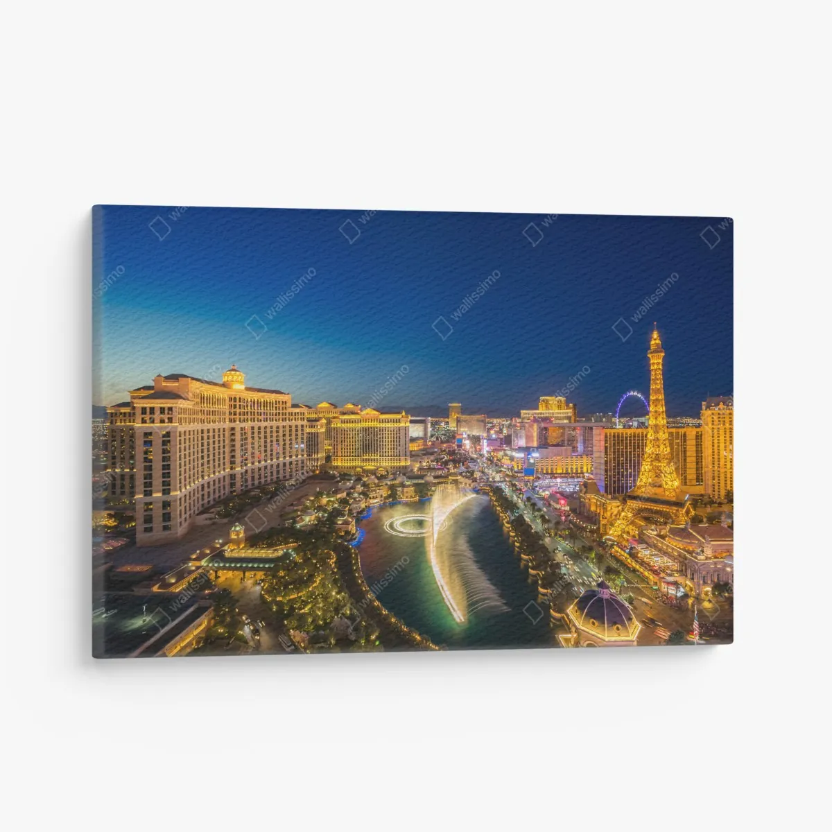 Leinwandbild Las Vegas skyline bei nacht – Wallnifity® Leinwandbild Las Vegas skyline bei nacht – Wallnifity®