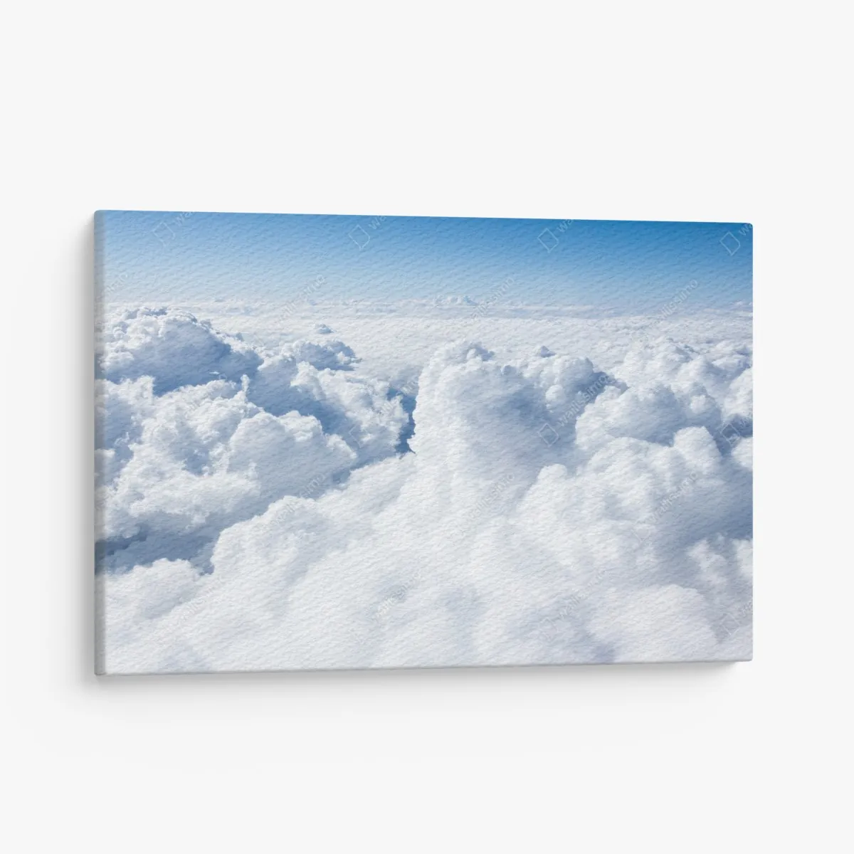 Leinwandbild blick von oben: sanfte wolken und blauer himmel – Wallnifity® Leinwandbild blick von oben: sanfte wolken und blauer himmel – Wallnifity®
