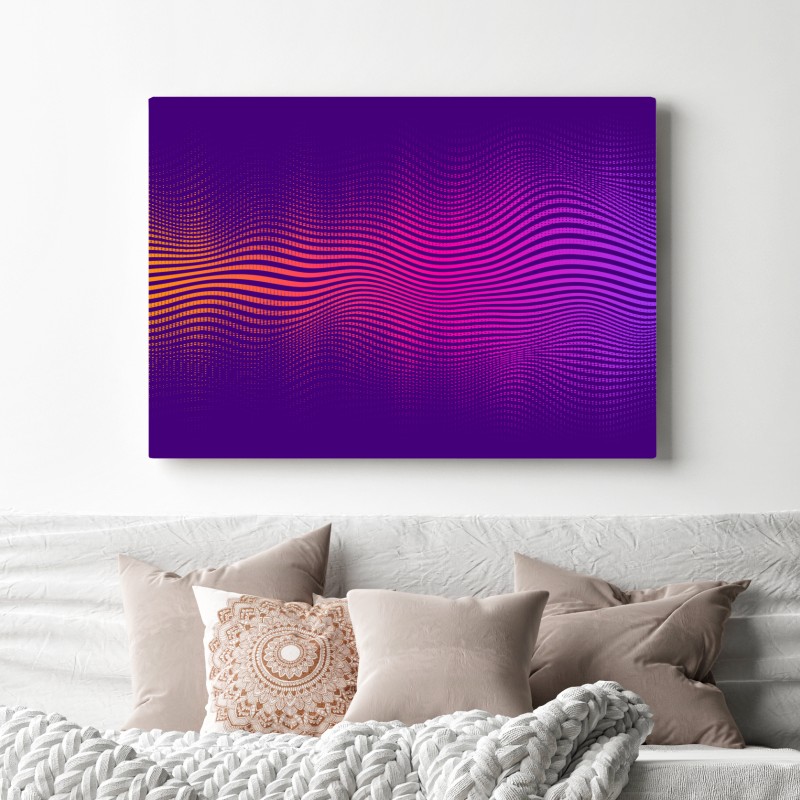 Leinwandbild leuchtendes verlauf-wellenmuster – Wallnifity® Leinwandbild leuchtendes verlauf-wellenmuster – Wallnifity®