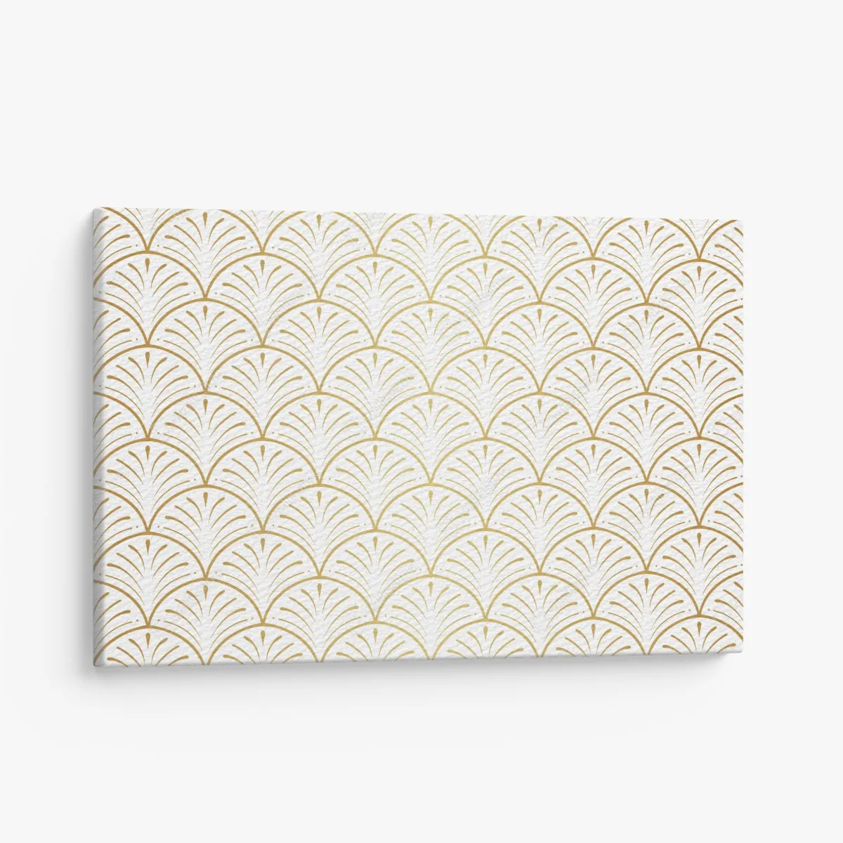 Leinwandbild goldenes art deco fächermuster – Wallnifity® Leinwandbild goldenes art deco fächermuster – Wallnifity®