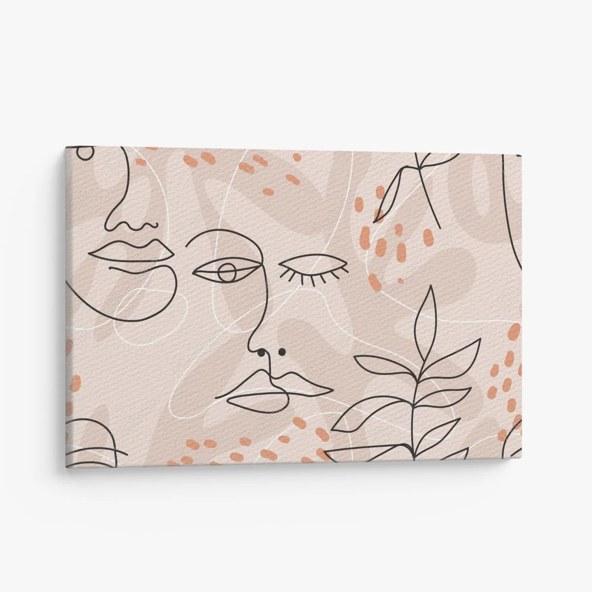 Leinwandbild pastell linienzeichnungen gesichter – Wallnifity® Leinwandbild pastell linienzeichnungen gesichter – Wallnifity®