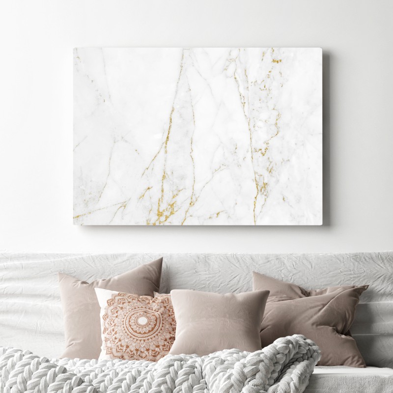 Leinwandbild weißer marmor mit goldenen adern – Wallnifity® Leinwandbild weißer marmor mit goldenen adern – Wallnifity®