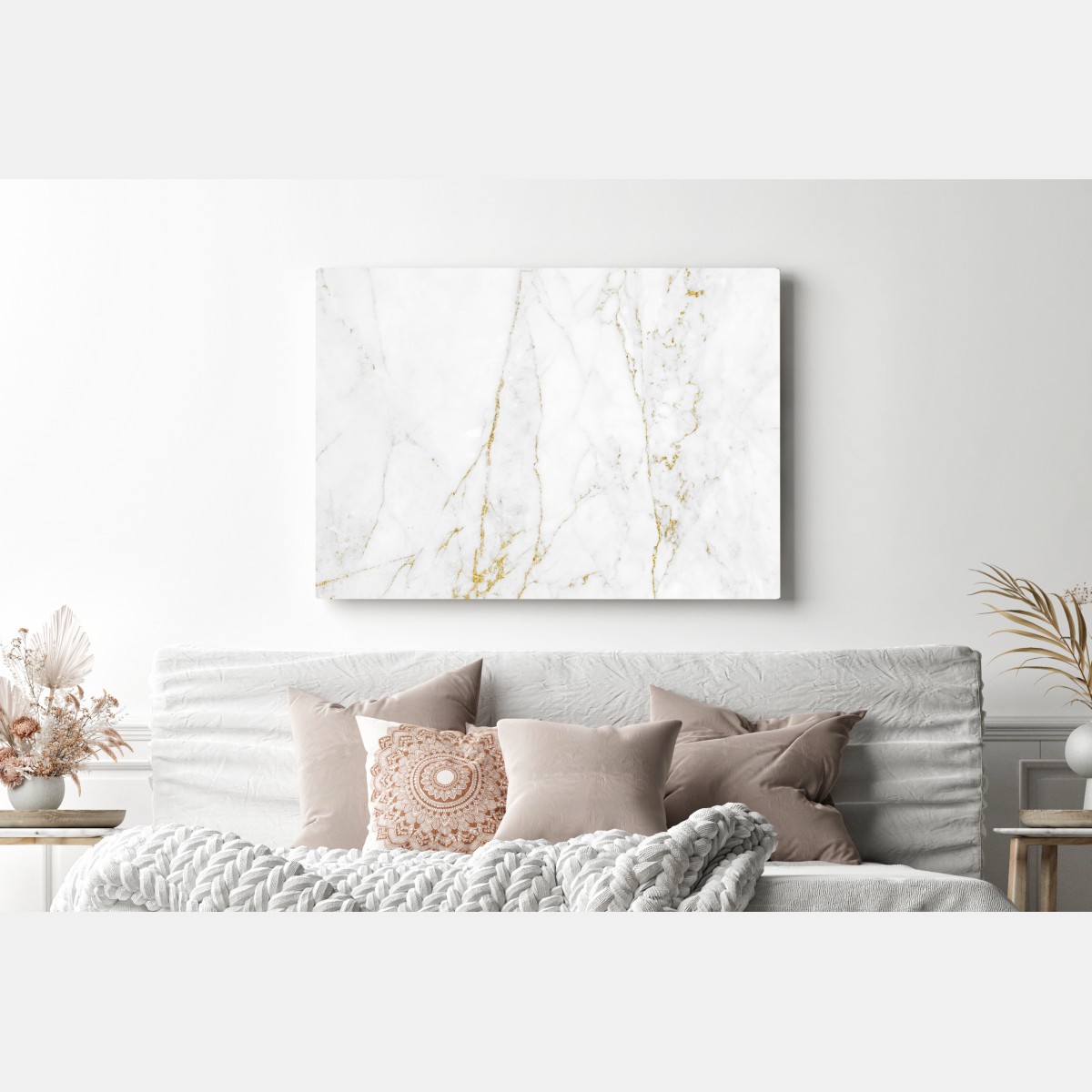 Leinwandbild weißer marmor mit goldenen adern – Wallnifity® Leinwandbild weißer marmor mit goldenen adern – Wallnifity®