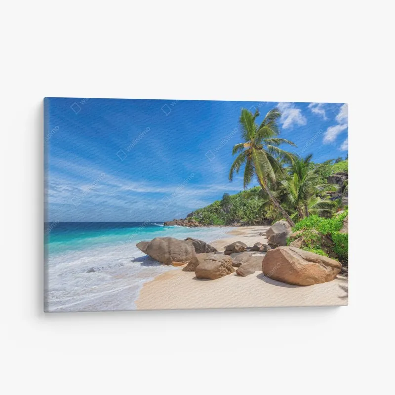 Leinwandbild lebhaftes hibiskusmuster – Wallnifity®