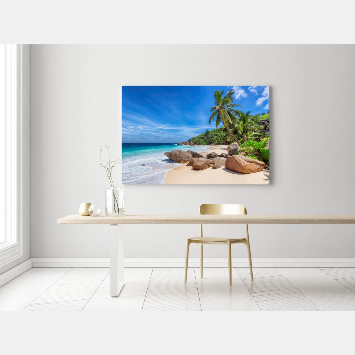 Leinwandbild tropischer palmenstrand – Wallnifity® Leinwandbild tropischer palmenstrand – Wallnifity®