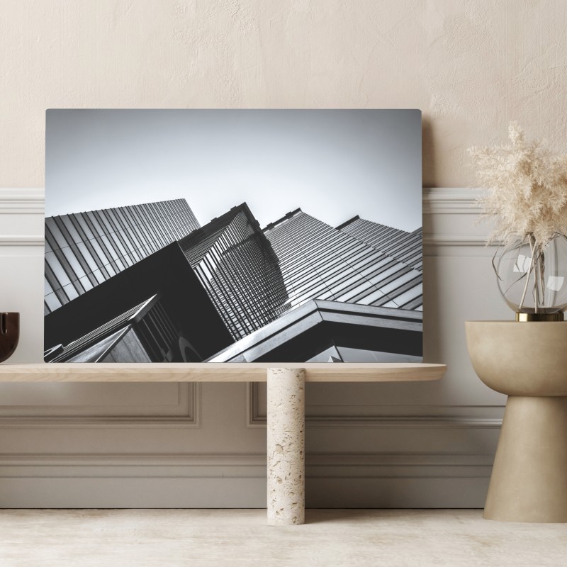 Leinwandbild Hongkong hochhaus perspektive – Wallnifity® Leinwandbild Hongkong hochhaus perspektive – Wallnifity®