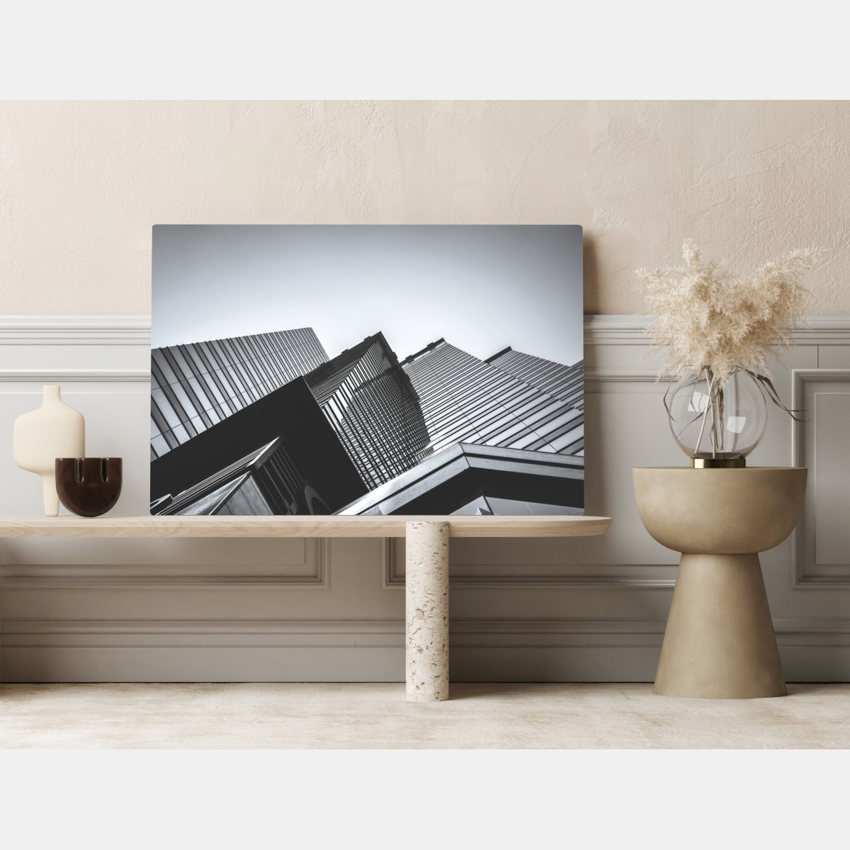 Leinwandbild Hongkong hochhaus perspektive – Wallnifity® Leinwandbild Hongkong hochhaus perspektive – Wallnifity®