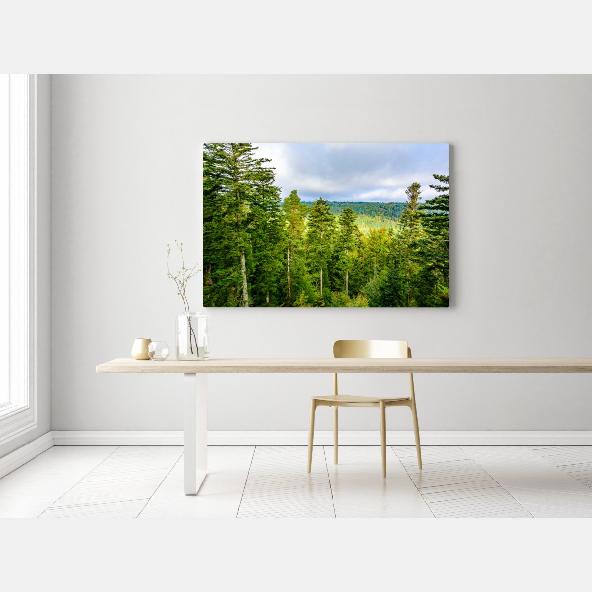 Leinwandbild Schwarzwald herbstliche waldlandschaft – Wallnifity® Leinwandbild Schwarzwald herbstliche waldlandschaft – Wallnifity®