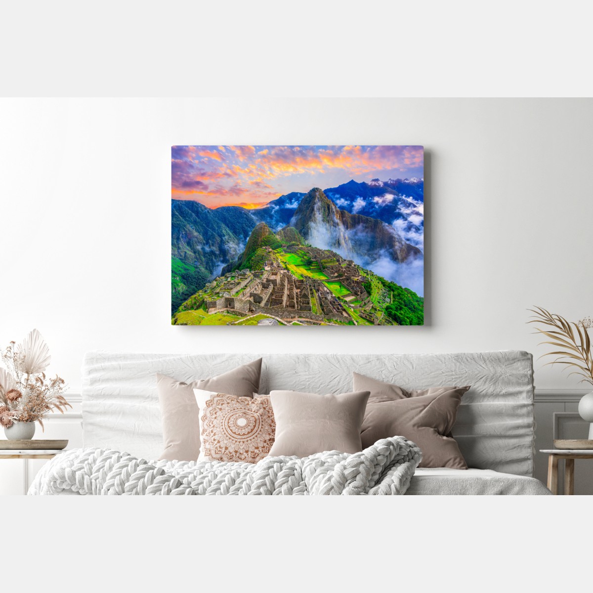 Leinwandbild sonnenuntergang über Machu Picchu antike Inka-zitadelle – Wallnifity® Leinwandbild sonnenuntergang über Machu Picchu antike Inka-zitadelle – Wallnifity®