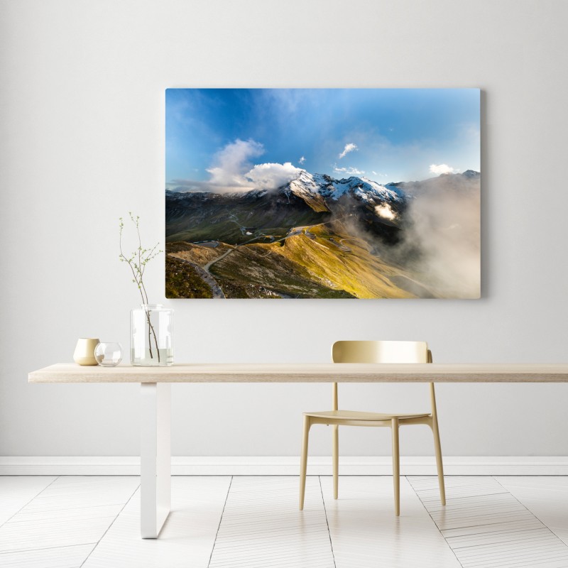 Leinwandbild Grossglockner panoramastraße in den Alpen – Wallnifity® Leinwandbild Grossglockner panoramastraße in den Alpen – Wallnifity®