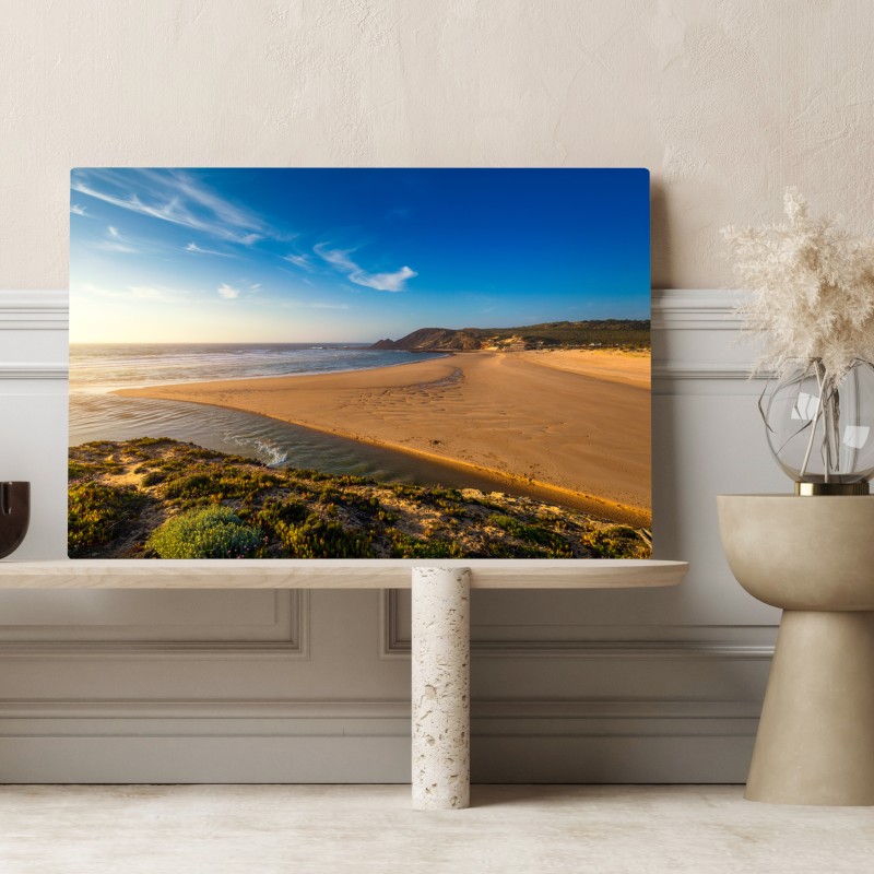 Leinwandbild Praia da Amoreira panoramablick – Wallnifity® Leinwandbild Praia da Amoreira panoramablick – Wallnifity®