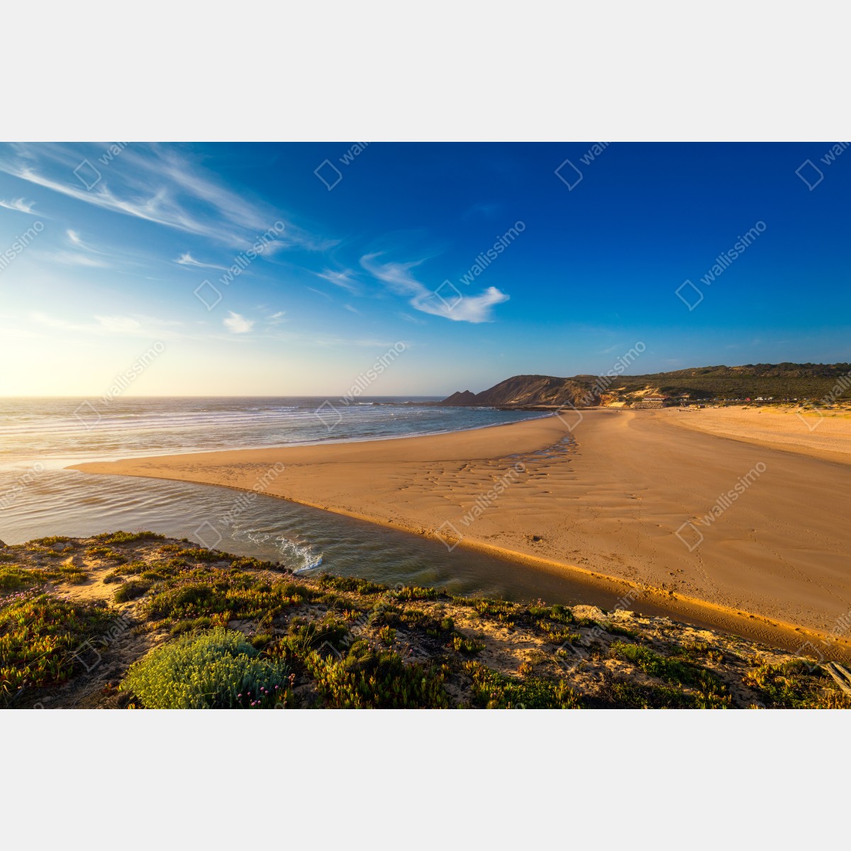 Leinwandbild Praia da Amoreira panoramablick – Wallnifity® Leinwandbild Praia da Amoreira panoramablick – Wallnifity®