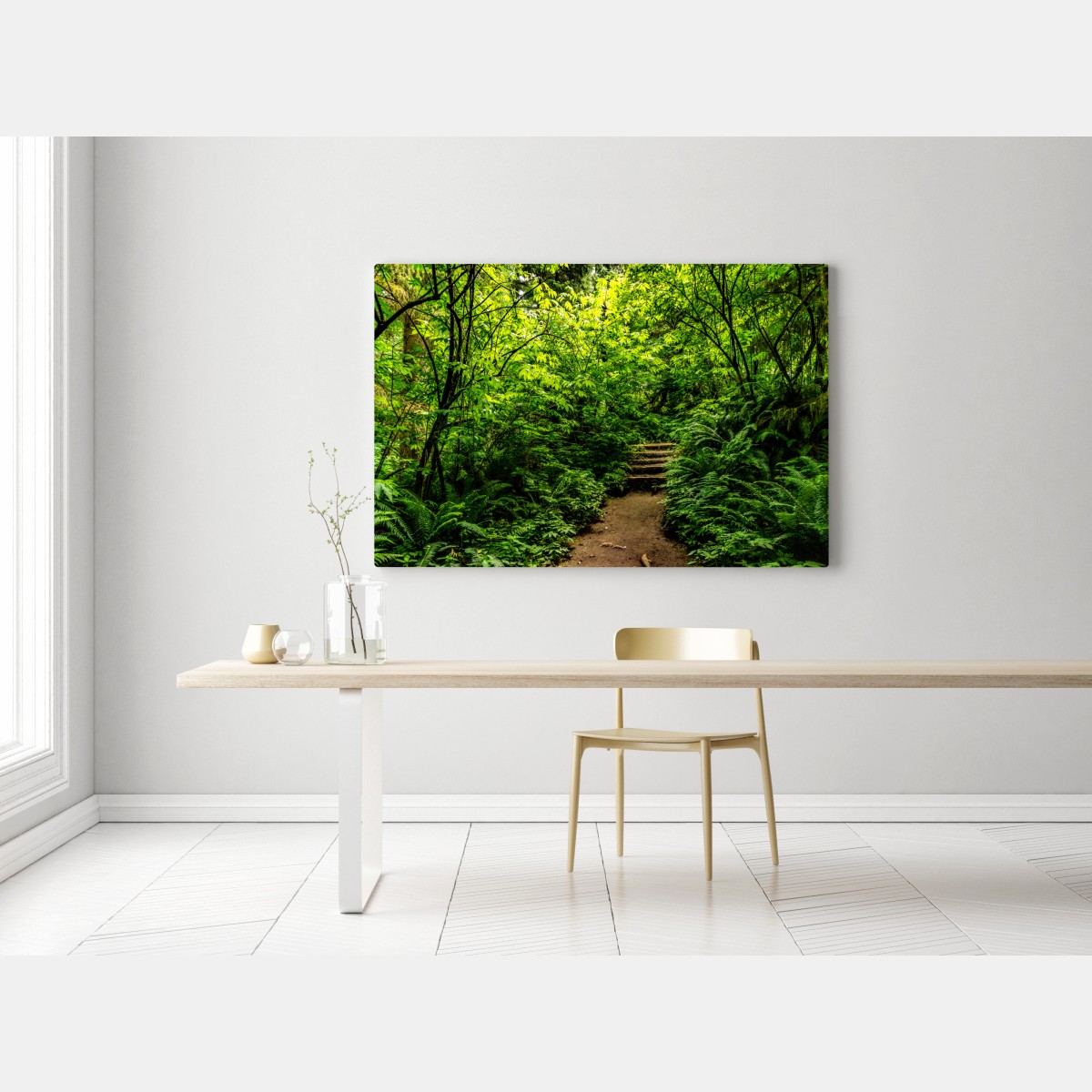 Leinwandbild üppiger waldpfad – Wallnifity®