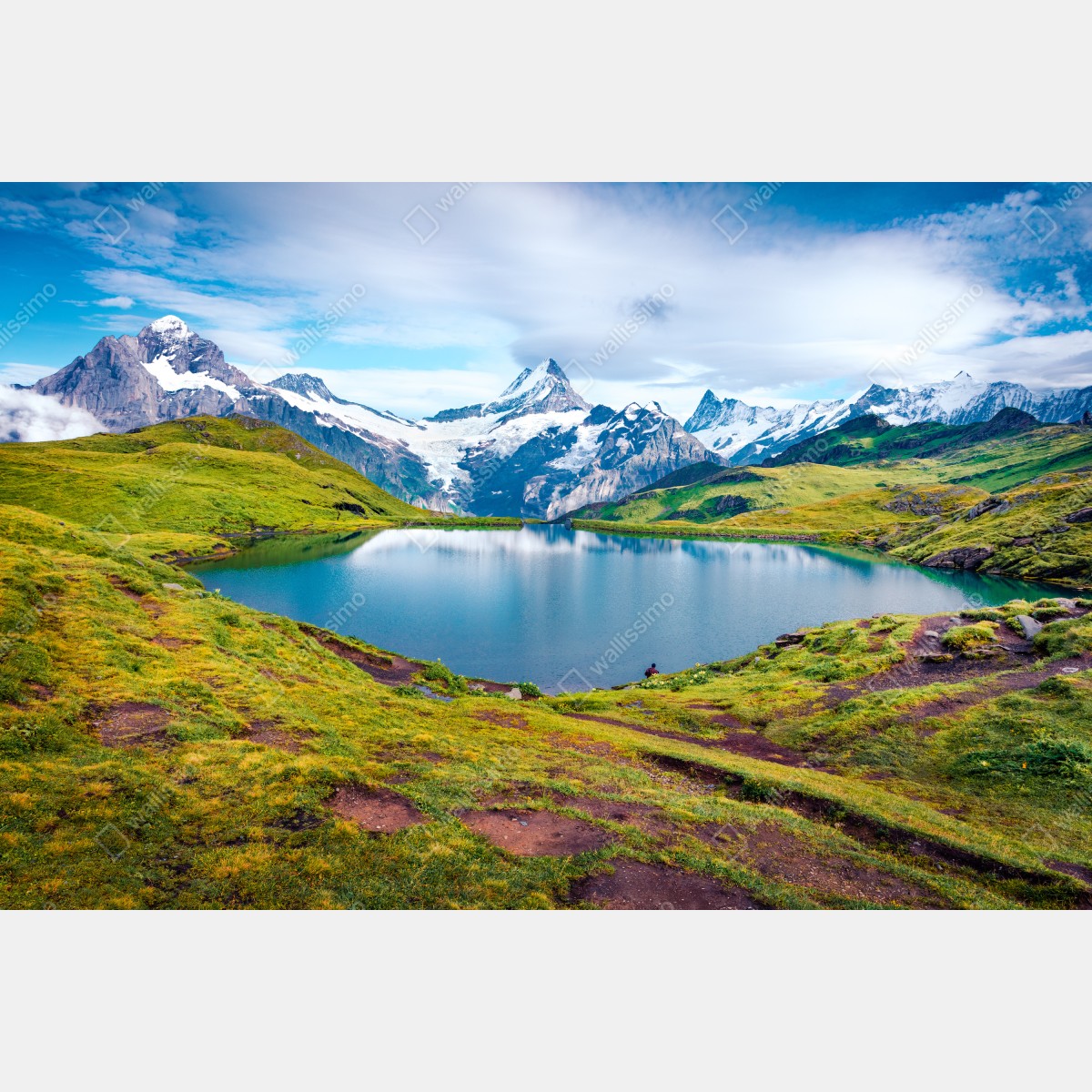 Leinwandbild ruhiger morgen am Bachalpsee, Schweiz – Wallnifity® Leinwandbild ruhiger morgen am Bachalpsee, Schweiz – Wallnifity®