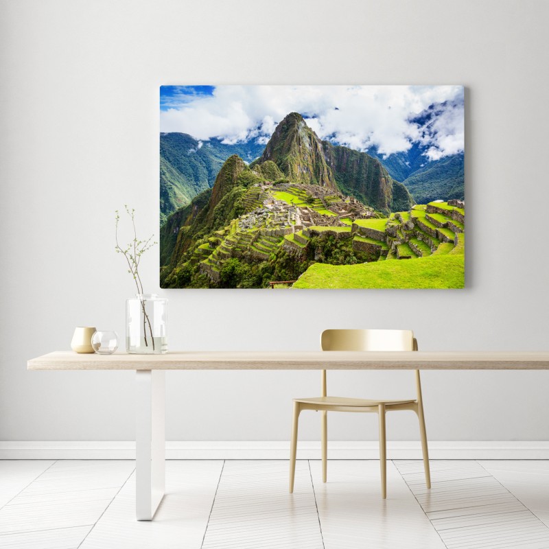 Leinwandbild Machu Picchu antike bergterrassen – Wallnifity® Leinwandbild Machu Picchu antike bergterrassen – Wallnifity®