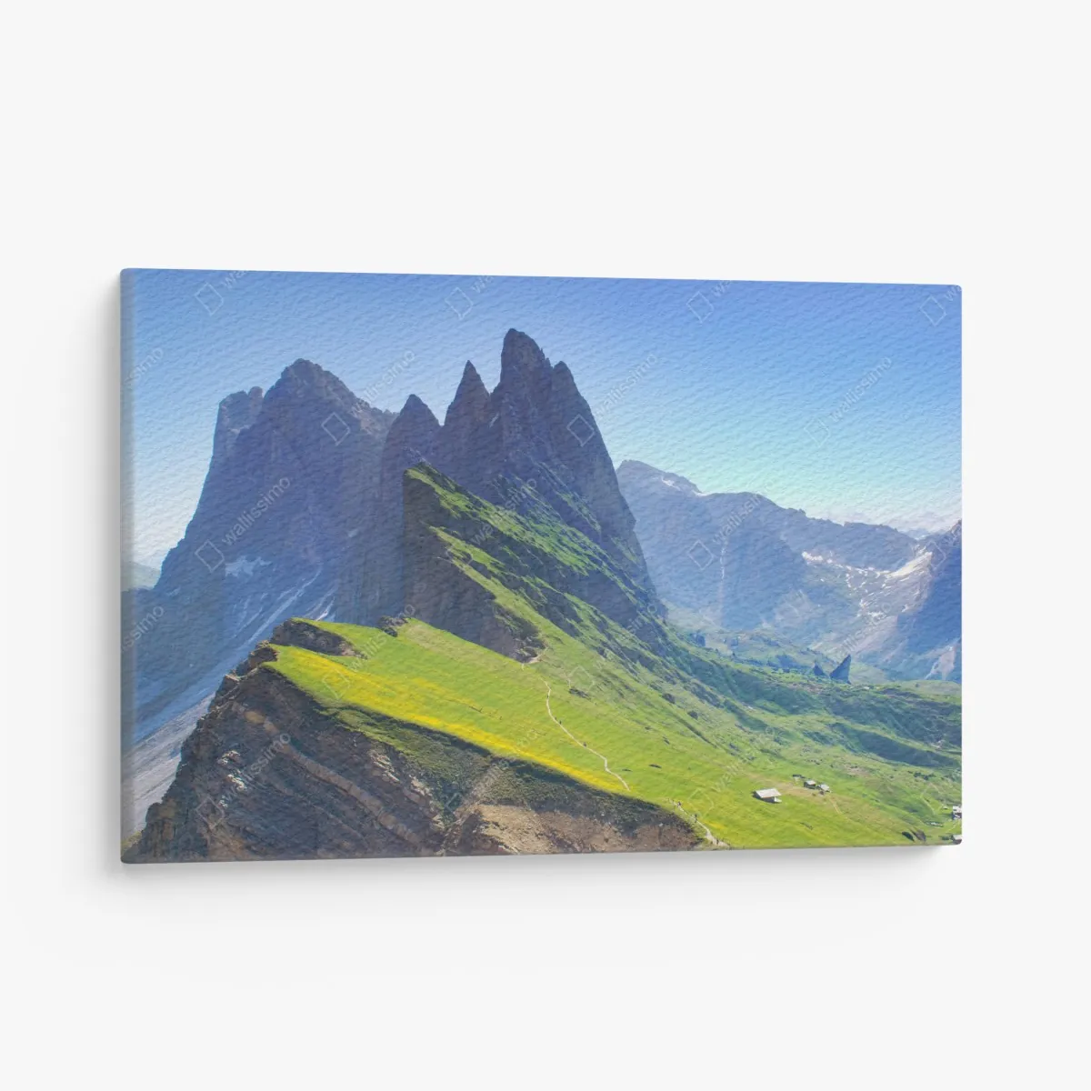 Leinwandbild majestätische Seceda in den Dolomiten – Wallnifity® Leinwandbild majestätische Seceda in den Dolomiten – Wallnifity®