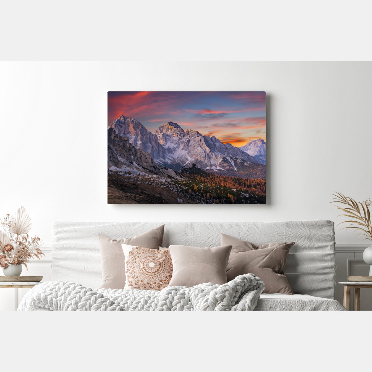 Leinwandbild majestätischer herbstlicher sonnenuntergang in den bergen – Wallnifity® Leinwandbild majestätischer herbstlicher sonnenuntergang in den bergen – Wallnifity®