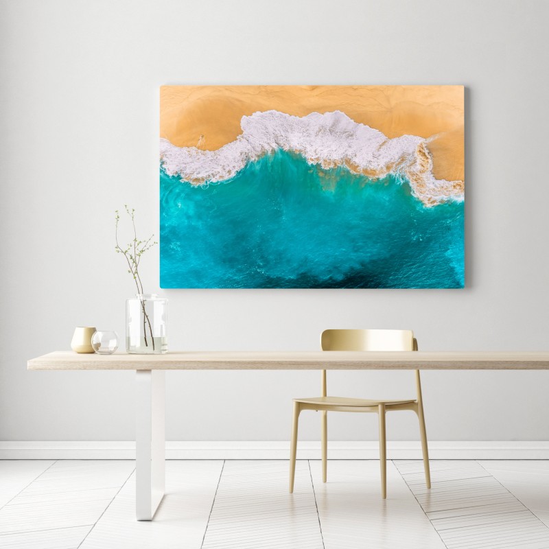 Leinwandbild türkisblaue wellen am strand Kelingking, Nusa Penida – Wallnifity® Leinwandbild türkisblaue wellen am strand Kelingking, Nusa Penida – Wallnifity®