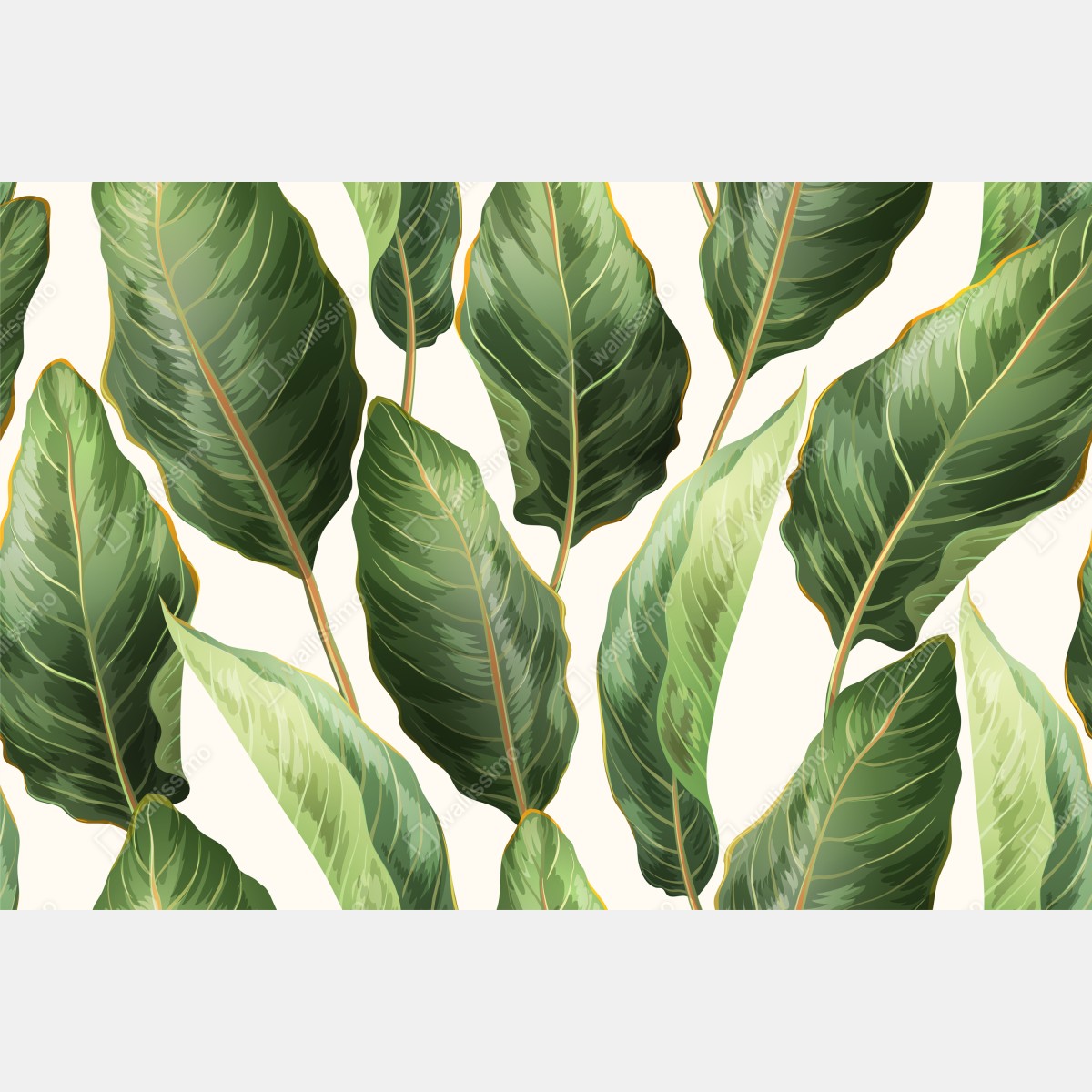 Leinwandbild tropisches bananenblattmuster – Wallnifity® Leinwandbild tropisches bananenblattmuster – Wallnifity®