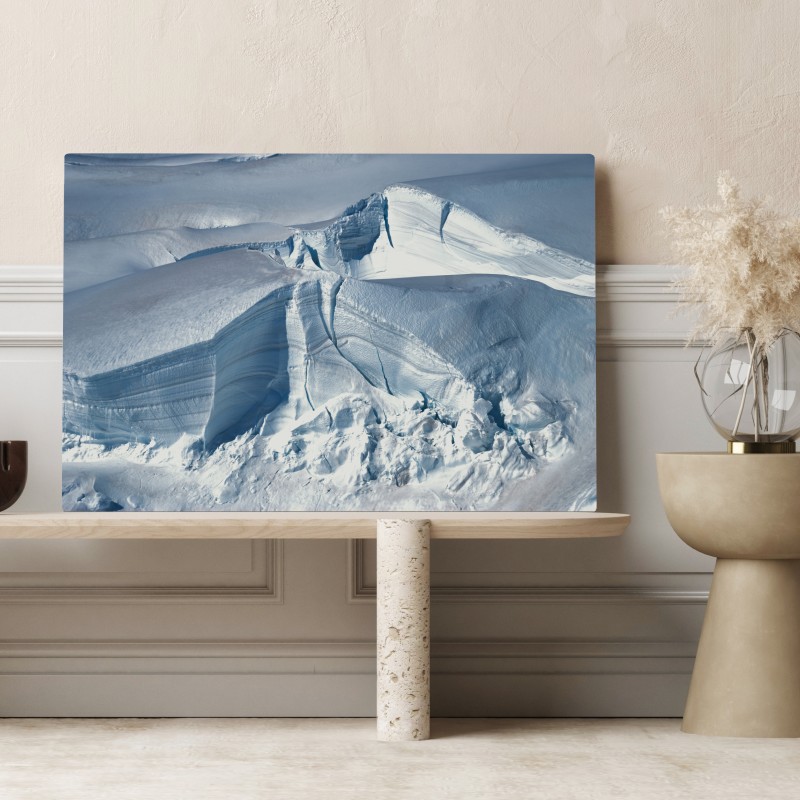 Leinwandbild gletscherlandschaft mit tiefen spalten – Wallnifity® Leinwandbild gletscherlandschaft mit tiefen spalten – Wallnifity®