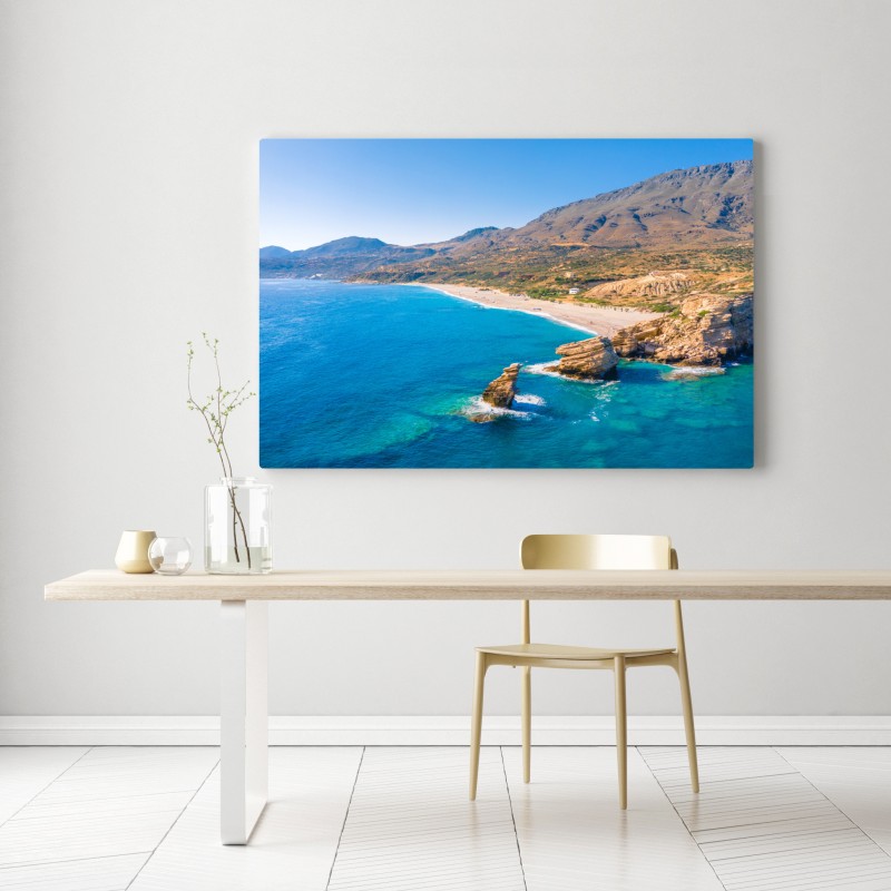 Leinwandbild türkisfarbenes küstenpanorama – Wallnifity®