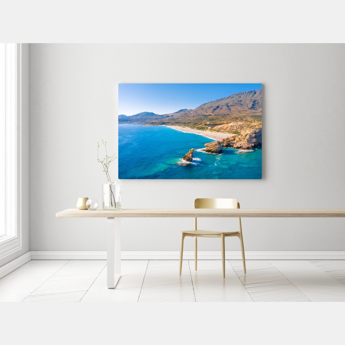 Leinwandbild türkisfarbenes küstenpanorama – Wallnifity®