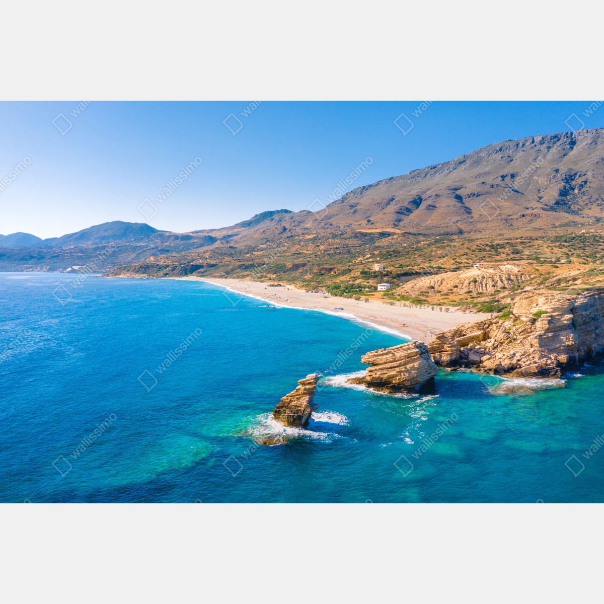 Leinwandbild türkisfarbenes küstenpanorama – Wallnifity®