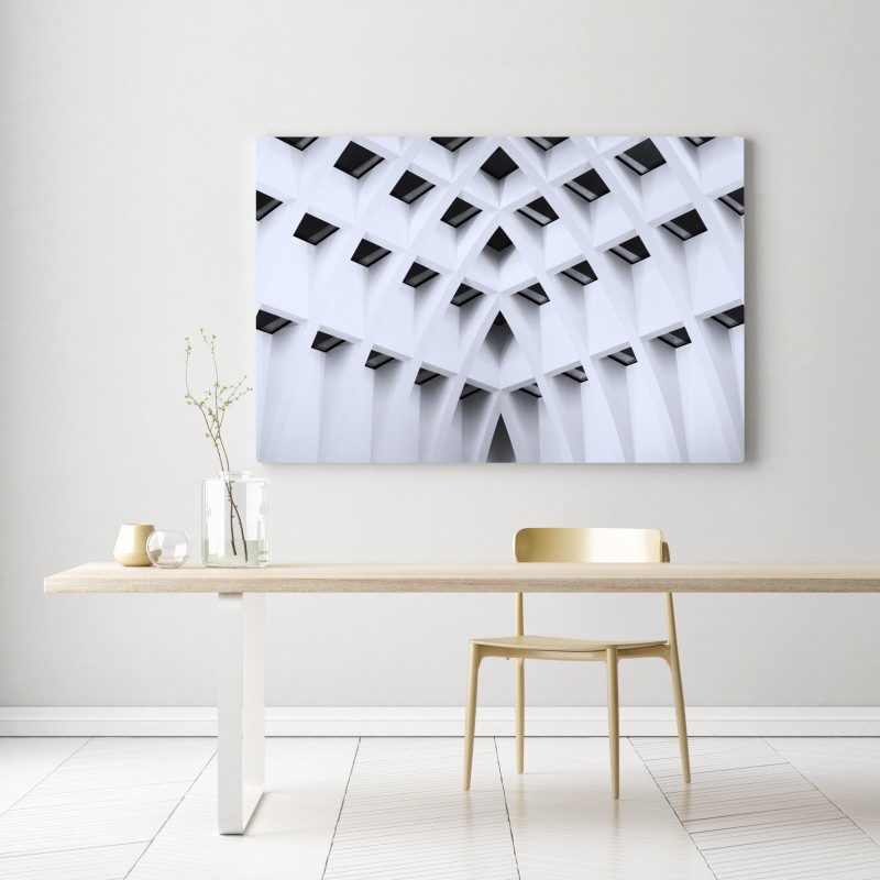 Leinwandbild geometrisches gewölbtes deckenmuster – Wallnifity® Leinwandbild geometrisches gewölbtes deckenmuster – Wallnifity®