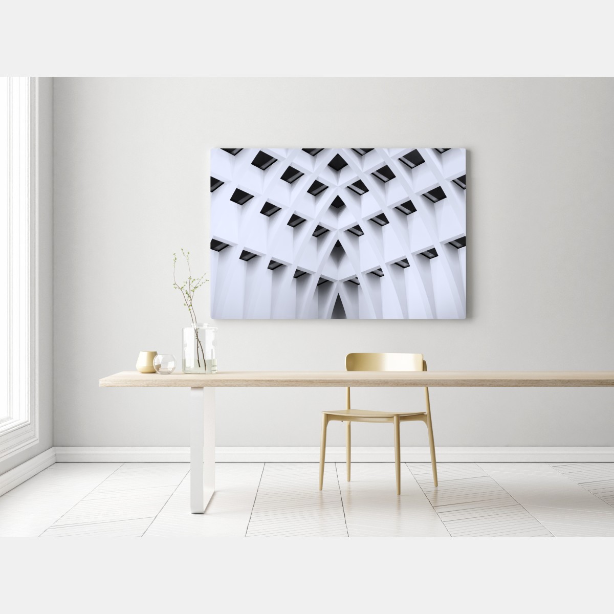 Leinwandbild geometrisches gewölbtes deckenmuster – Wallnifity® Leinwandbild geometrisches gewölbtes deckenmuster – Wallnifity®