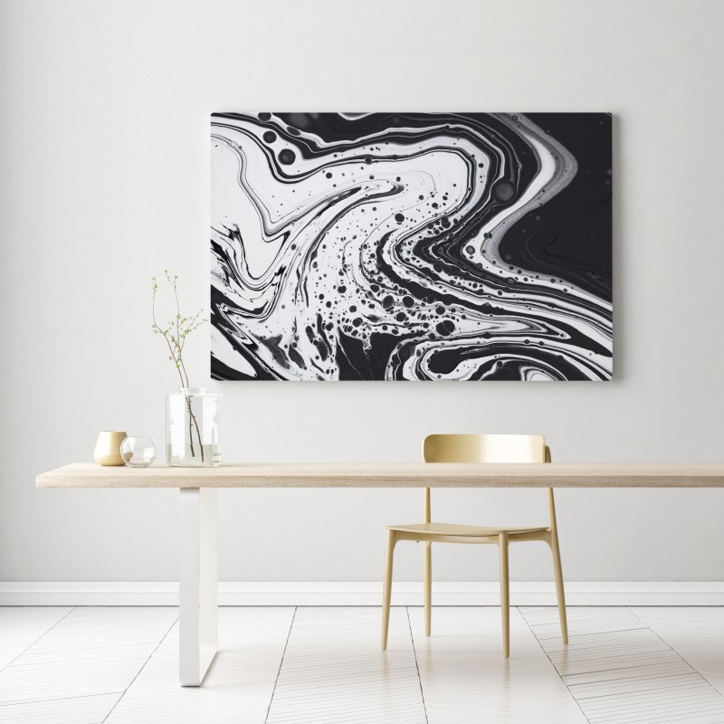 Leinwandbild schwarz-weißes marmormuster – Wallnifity® Leinwandbild schwarz-weißes marmormuster – Wallnifity®
