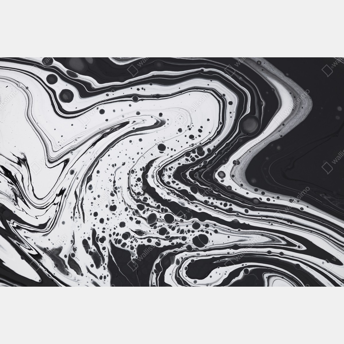 Leinwandbild schwarz-weißes marmormuster – Wallnifity® Leinwandbild schwarz-weißes marmormuster – Wallnifity®