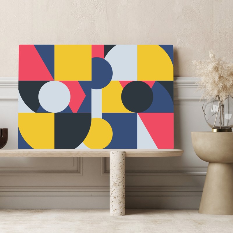 Leinwandbild lebendige geometrische komposition – Wallnifity® Leinwandbild lebendige geometrische komposition – Wallnifity®