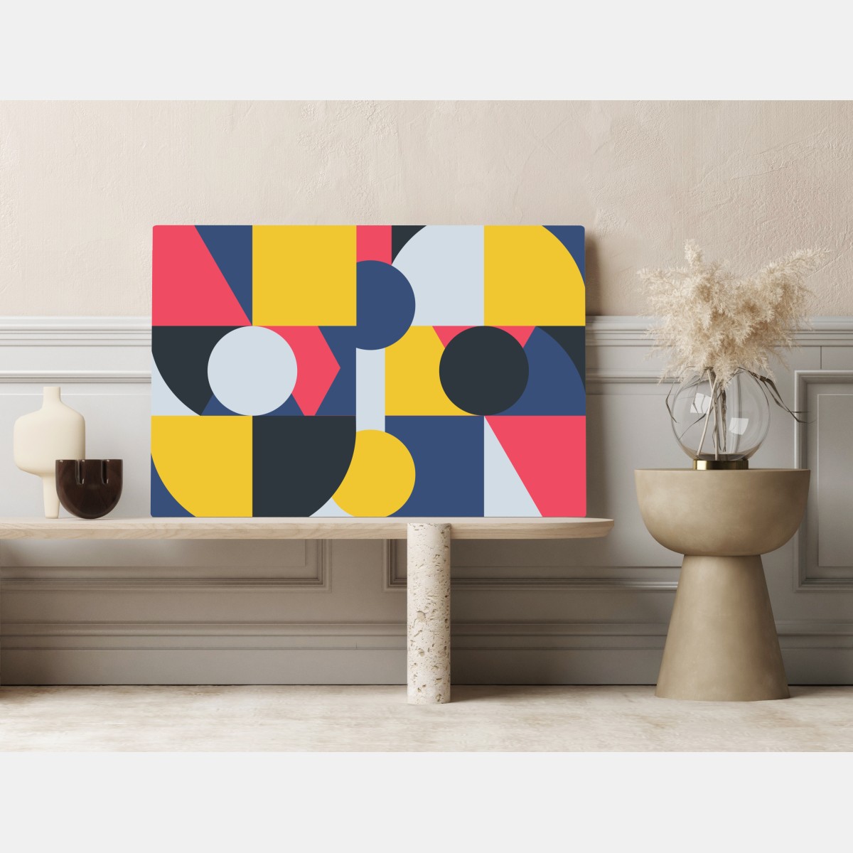 Leinwandbild lebendige geometrische komposition – Wallnifity® Leinwandbild lebendige geometrische komposition – Wallnifity®