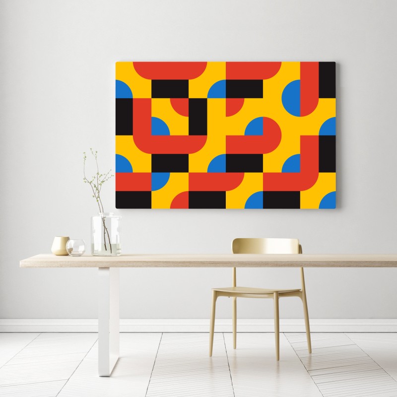 Leinwandbild kräftiges geometrisches muster für die wand – Wallnifity® Leinwandbild kräftiges geometrisches muster für die wand – Wallnifity®