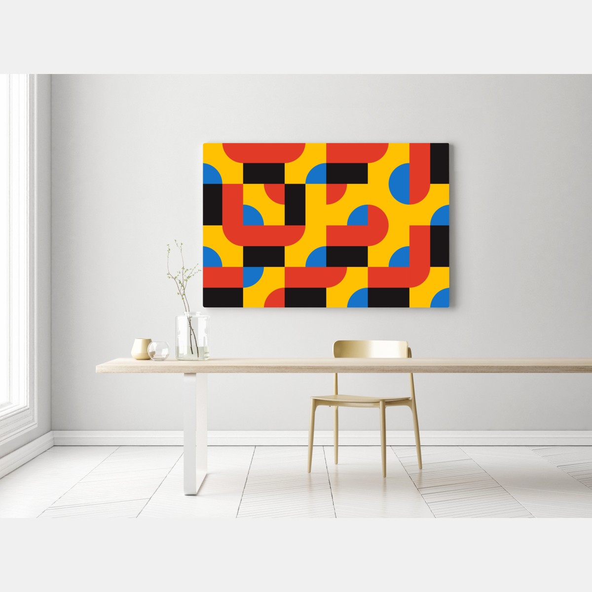 Leinwandbild kräftiges geometrisches muster für die wand – Wallnifity® Leinwandbild kräftiges geometrisches muster für die wand – Wallnifity®