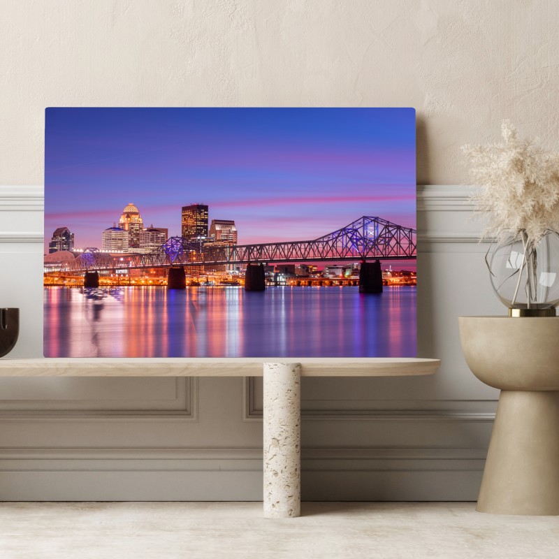Leinwandbild Louisville skyline bei dämmerung – Wallnifity® Leinwandbild Louisville skyline bei dämmerung – Wallnifity®
