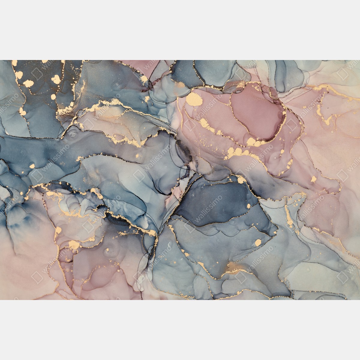 Leinwandbild zarte pastell-flüssigmarmor mit goldadern – Wallnifity® Leinwandbild zarte pastell-flüssigmarmor mit goldadern – Wallnifity®