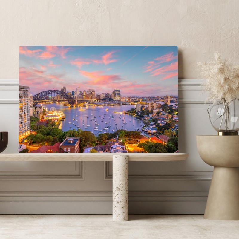 Leinwandbild sonnenuntergang über Sydney – Wallnifity®