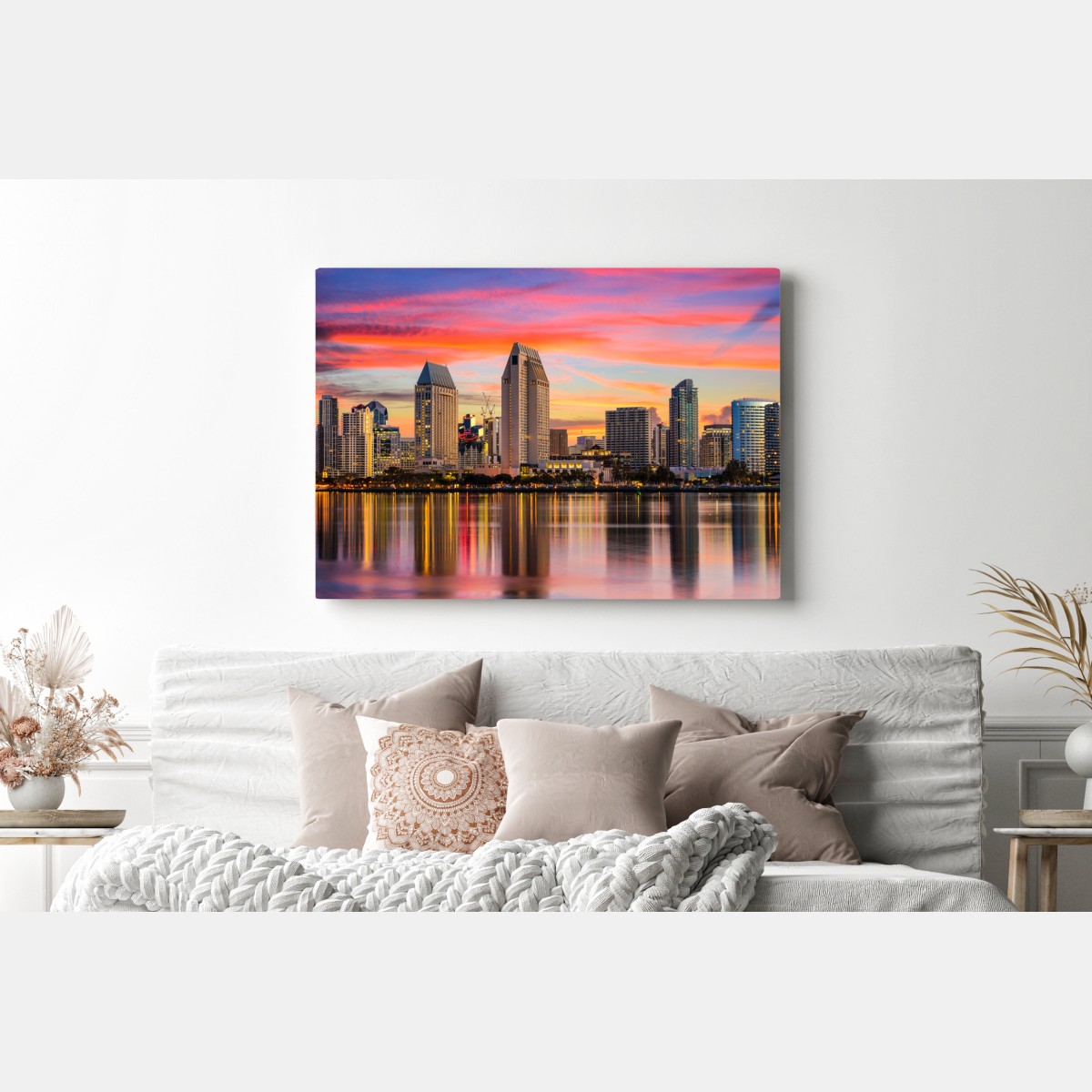 Leinwandbild San Diego skyline bei sonnenuntergang – Wallnifity® Leinwandbild San Diego skyline bei sonnenuntergang – Wallnifity®