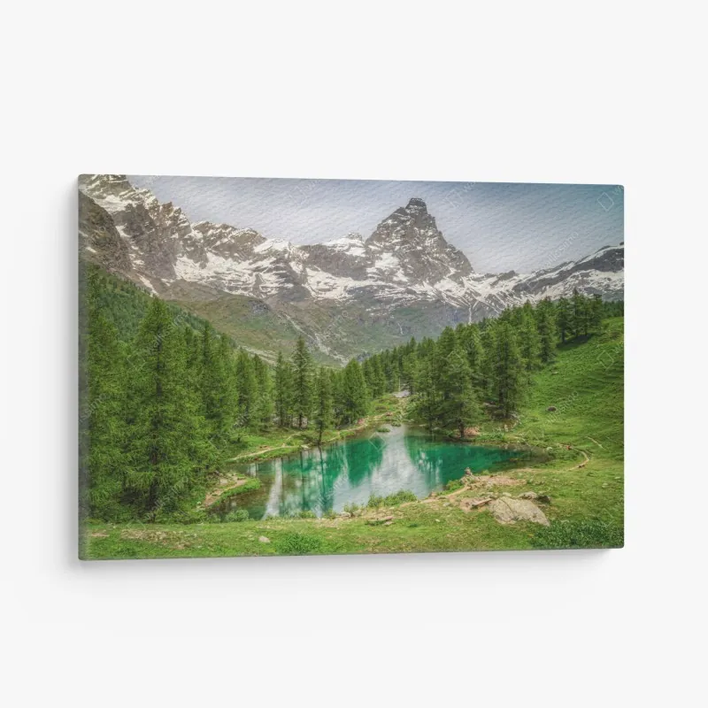 Leinwandbild luxuriöser schwarz-goldener marmor abstrakt – Wallnifity®