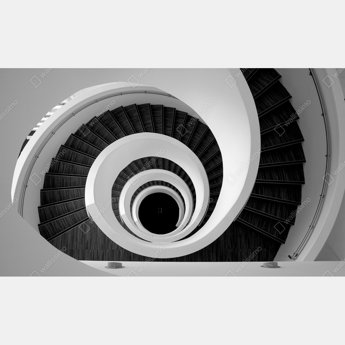 Leinwandbild spiraltreppe in monochrom – Wallnifity® Leinwandbild spiraltreppe in monochrom – Wallnifity®