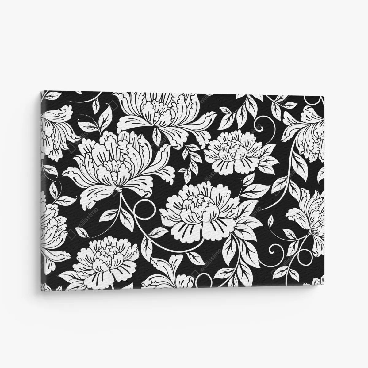 Leinwandbild monochromes blumenmuster – Wallnifity® Leinwandbild monochromes blumenmuster – Wallnifity®