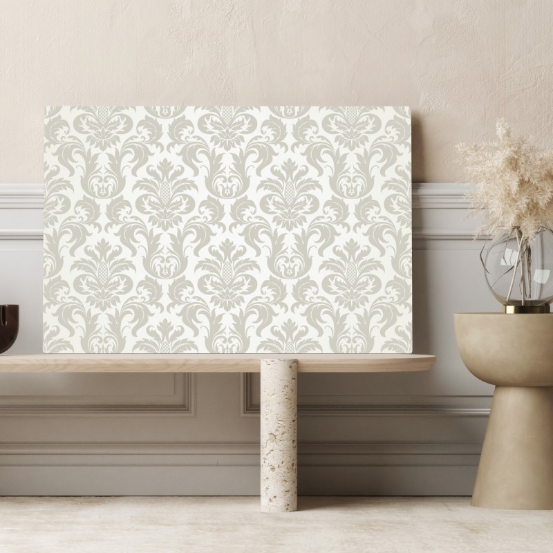 Leinwandbild elegantes beiges damastmuster – Wallnifity® Leinwandbild elegantes beiges damastmuster – Wallnifity®
