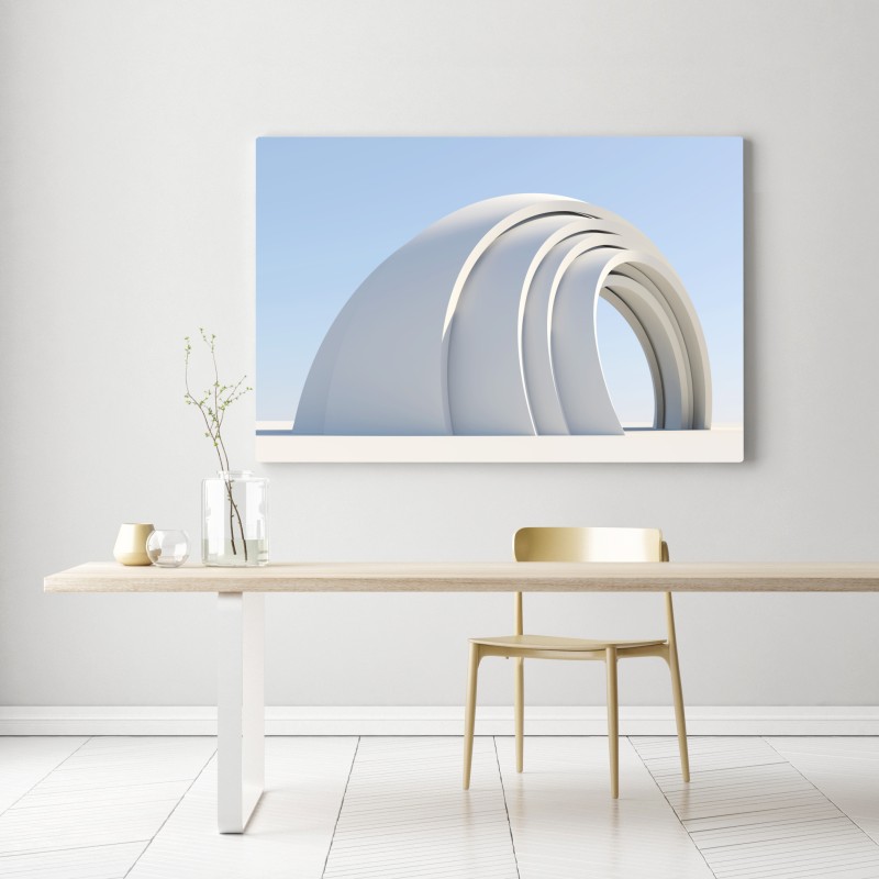 Leinwandbild minimalistische bogenskulptur – Wallnifity® Leinwandbild minimalistische bogenskulptur – Wallnifity®