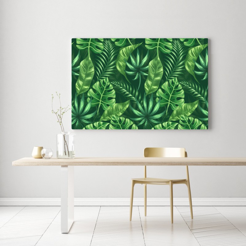 Leinwandbild tropisches monstera blattmuster – Wallnifity® Leinwandbild tropisches monstera blattmuster – Wallnifity®