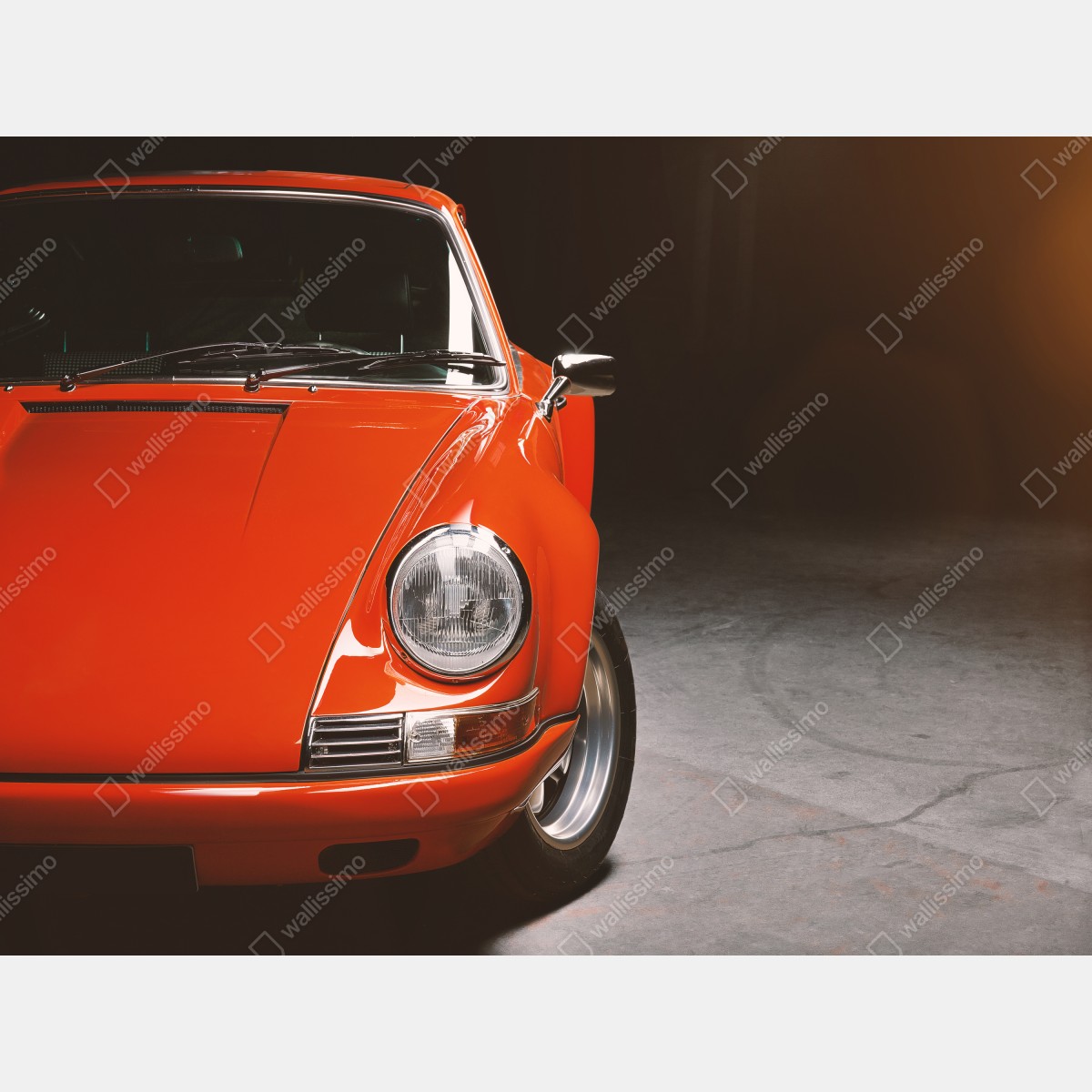 Leinwandbild roter oldtimer sportwagen nahaufnahme – Wallnifity® Leinwandbild roter oldtimer sportwagen nahaufnahme – Wallnifity®